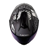Casco Hro 3480dv Evo Tags Negro Gris Visor Iridium Azul